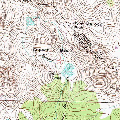 Topographic Map of Copper Basin, CO