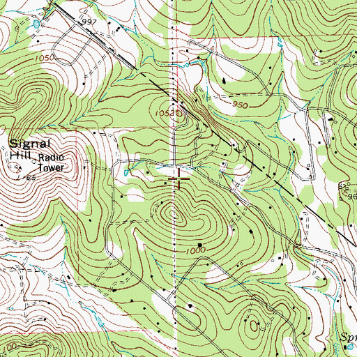 Topographic Map of Bear Creek, TX