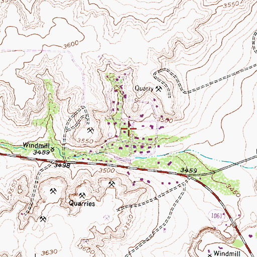 Topographic Map of Bishop Hills, TX