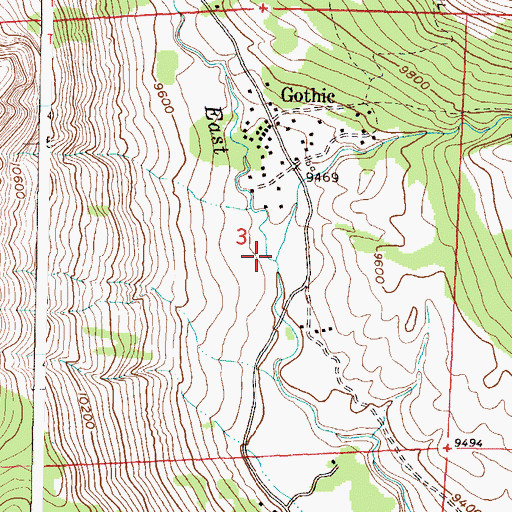 Topographic Map of Copper Creek, CO