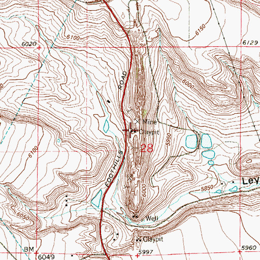 Topographic Map of Leyden Ridge, CO
