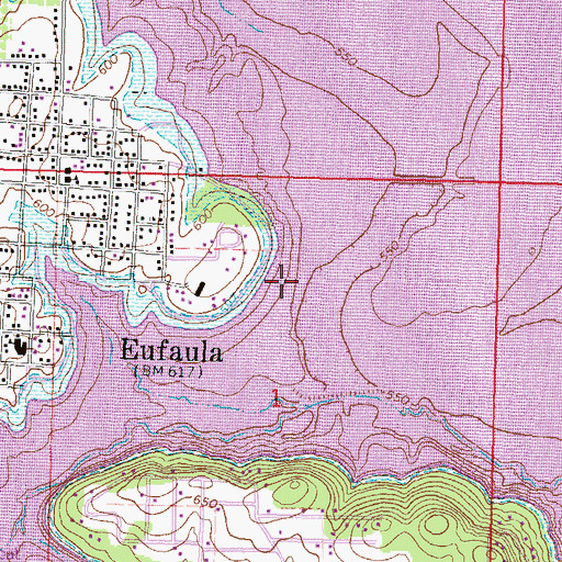 Topographic Map of Whitlow Cemetery (historical), OK