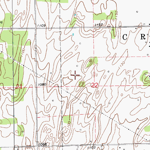 Topographic Map of Township of Crescent, OK