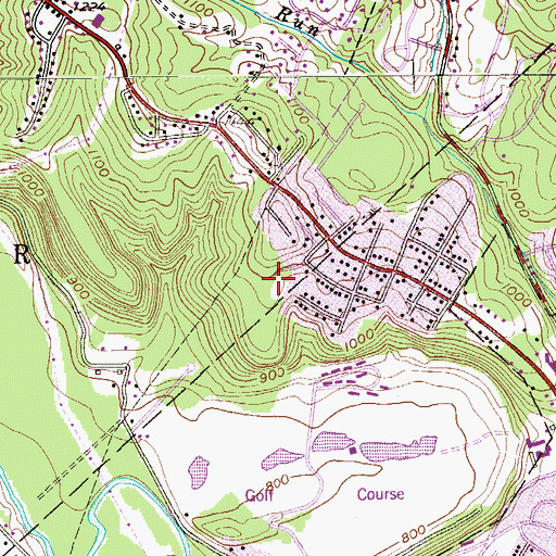 Topographic Map of Mount Carmel Cemetery, PA