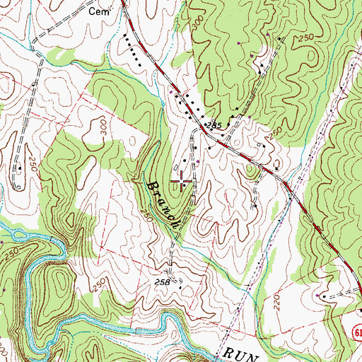 Topographic Map of Bristow Run Elementary School, VA