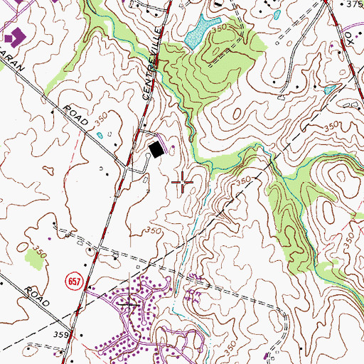 Topographic Map of Oak Hill Post Office, VA