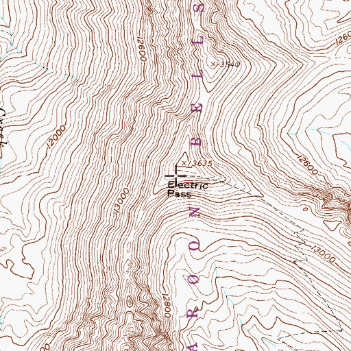 Topographic Map of Electric Pass, CO