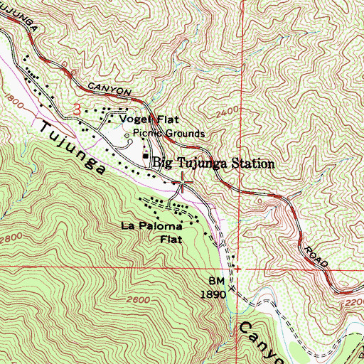 Topographic Map of Stoneyvale Campground, CA