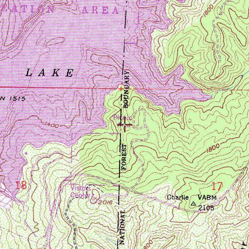 Topographic Map of Baal Point Picnic Area, CA