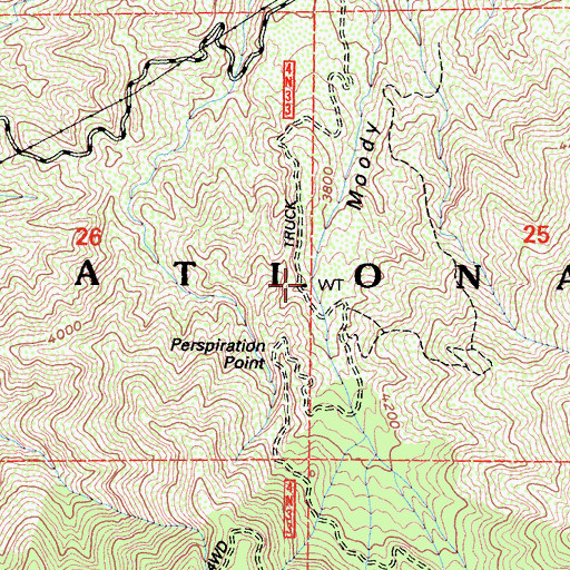Topographic Map of Magnetic Springs, CA