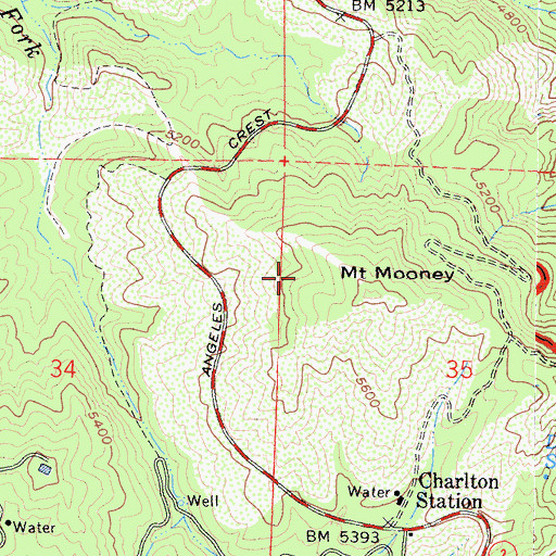Topographic Map of Silver Moccasin Trail, CA
