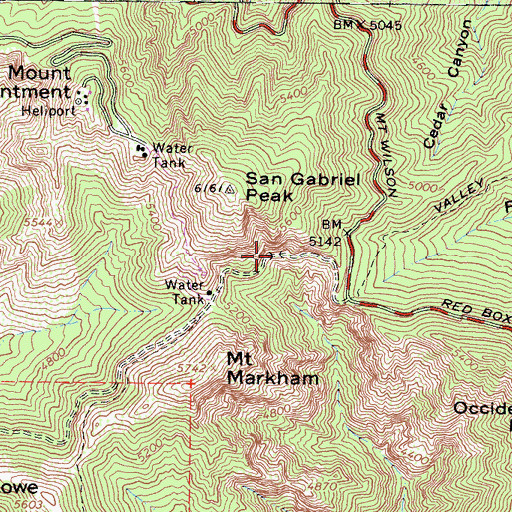 Topographic Map of Mueller Tunnel, CA