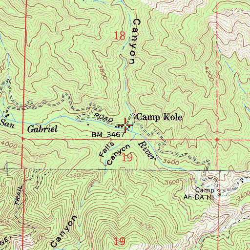 Topographic Map of Valley Forge, CA