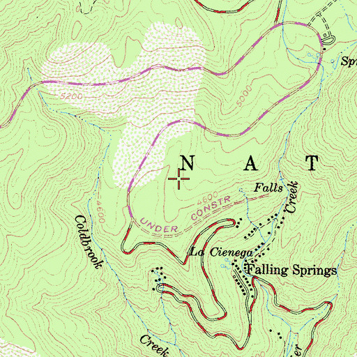 Topographic Map of Golden Cup Oaks Plantation, CA