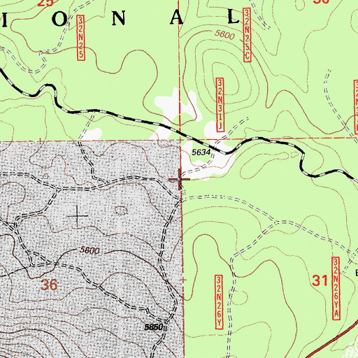 Topographic Map of Interagency Fire and Visitor Center, CA