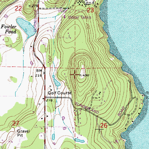 Topographic Map of Osprey Hill, WA