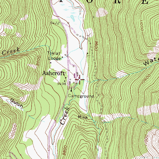 Topographic Map of Express Creek, CO