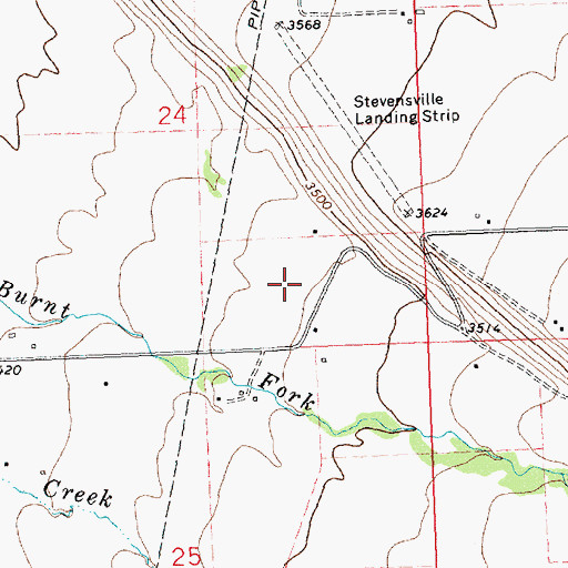 Topographic Map of Bitterroot Court, MT