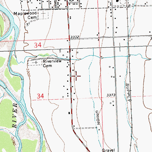 Topographic Map of Mountain Shadows Estates, MT