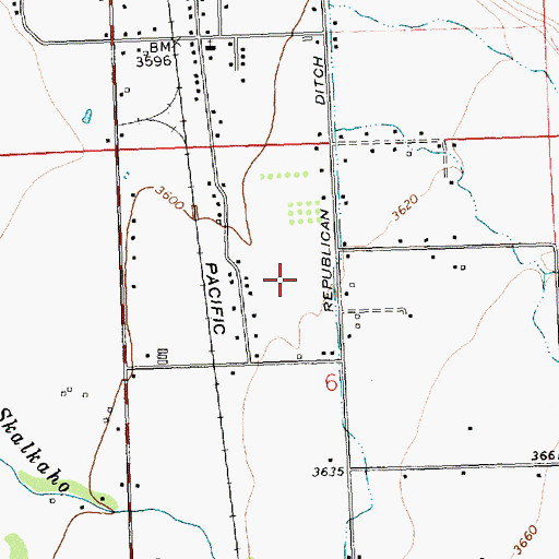 Topographic Map of Westana Mobile Home Park, MT
