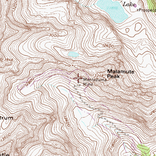 Topographic Map of Montezuma Mine, CO