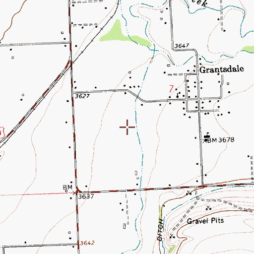 Topographic Map of Curdys Cove, MT