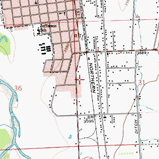 Topographic Map of Hamilton Mobile Home Park, MT
