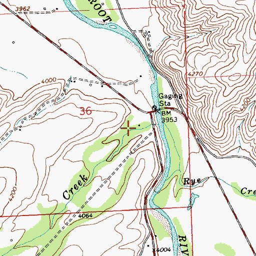 Topographic Map of Peaks and Pines Park, MT