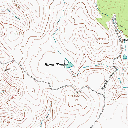 Topographic Map of Bone Tank, AZ
