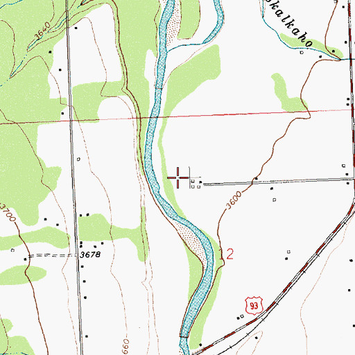 Topographic Map of Anglers Roost RV Park, MT