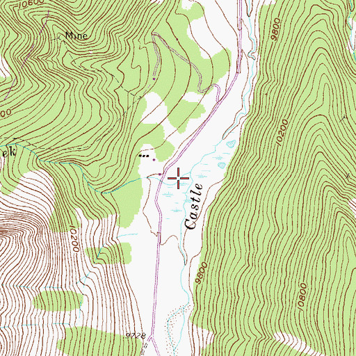 Topographic Map of Pine Creek, CO