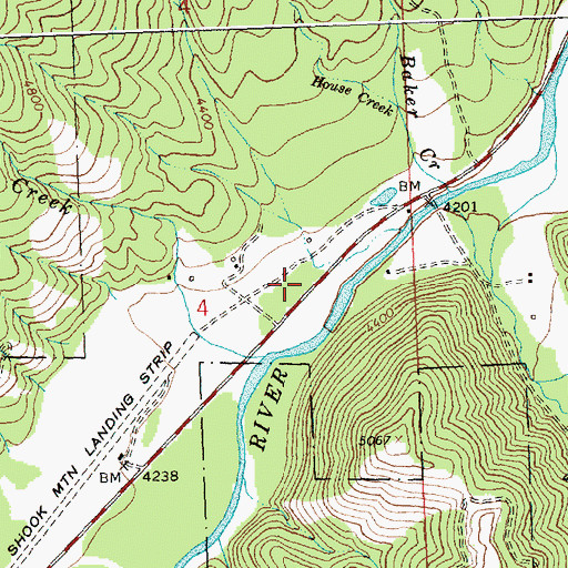 Topographic Map of Rs West Fork Lodge, MT