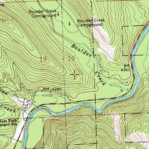 Topographic Map of Billings Memorial Campground, MT