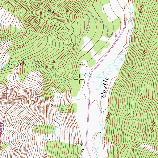 Topographic Map of Pine Creek Campground, CO