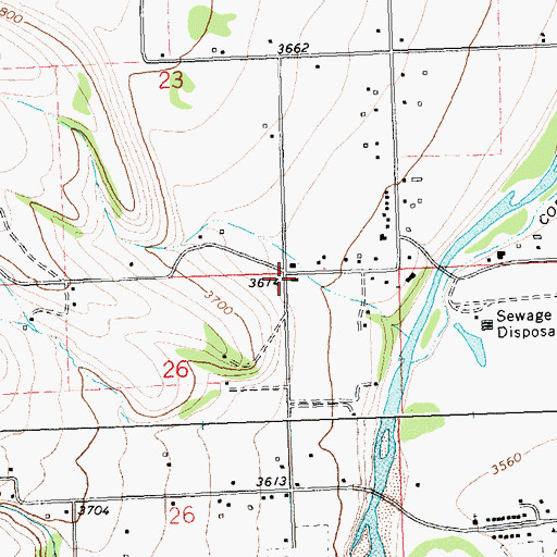 Topographic Map of Ricketts Memorial Museum, MT