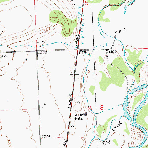 Topographic Map of Tudor (historical), MT