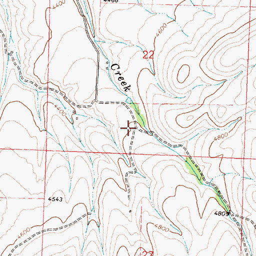 Topographic Map of Rosemont Post Office (historical), MT