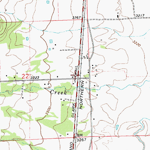 Topographic Map of Miles (historical), MT