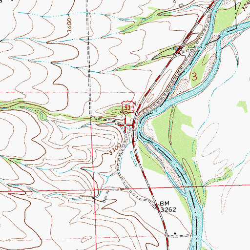 Topographic Map of McKeen (historical), MT