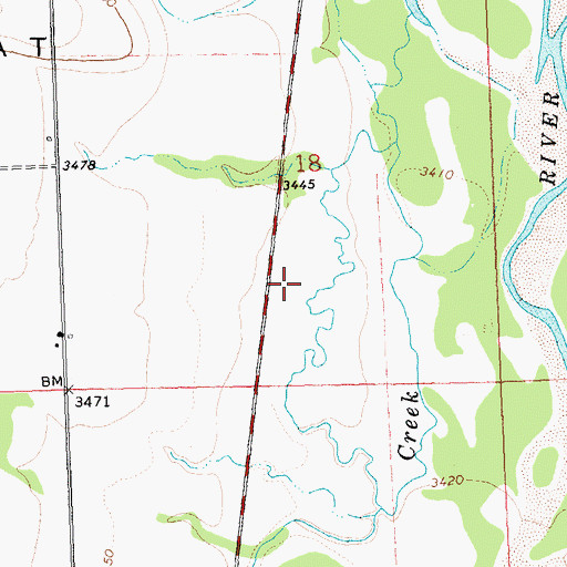 Topographic Map of Johnson (historical), MT