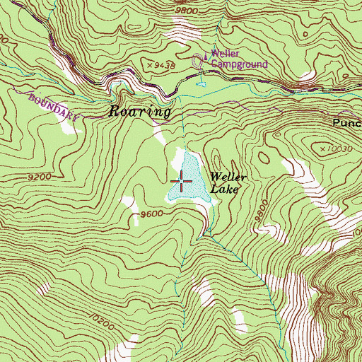 Topographic Map of Weller Lake, CO
