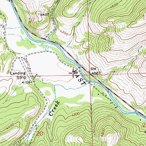 Topographic Map of Evelyn Post Office (historical), MT
