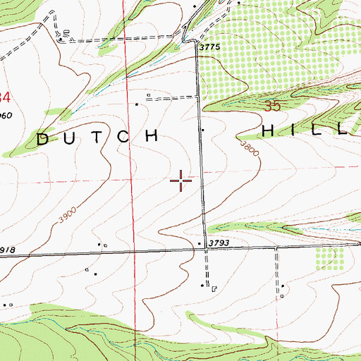Topographic Map of Dutch Hill (historical), MT