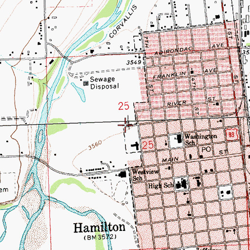 Topographic Map of The Church of Jesus Christ of Latter Day Saints, MT