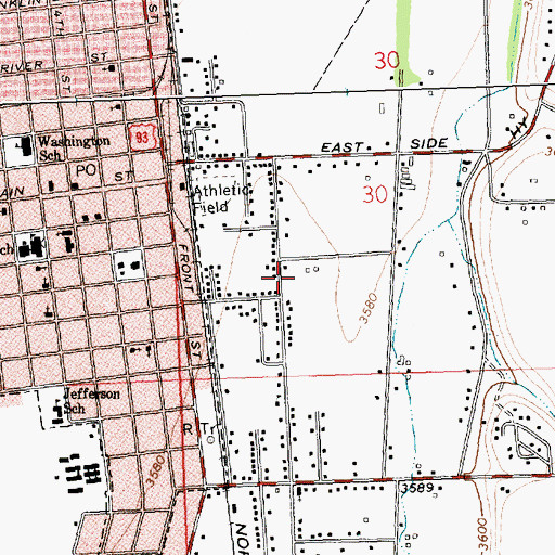 Topographic Map of Grace Lutheran Church, MT