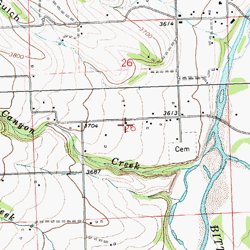 Topographic Map of Hamilton Alliance Church, MT