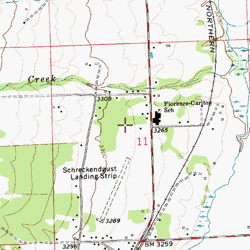 Topographic Map of Florence Baptist Church, MT