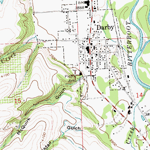 Topographic Map of The Church of Jesus Christ of Latter Day Saints, MT