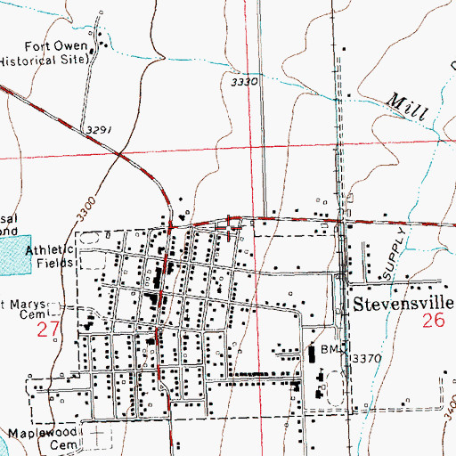 Topographic Map of Lewis and Clark Park, MT