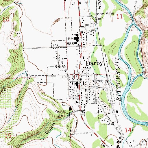 Topographic Map of Pioneer Museum, MT
